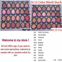 Blush M Brand B 12 Color Girl Face Beauty Maquillaje Sheertone Faed A Joues 6G Cosméticos de lujo para mujeres con entrega de gota Salud Otzlw