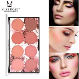 Blush Miss Rose 8 kleuren / set Blush Plate Natuurlijke kleurweergave Langdurige waterdichte naaktmake-up Koreaanse cosmetische blusher 230921
