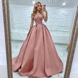 Blush Pink Evening Bone Bodice A Line Sequins Straps Long Formal Prom Party Dress Stripper Vestidos de diseñador para OCN especiales