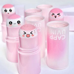 Blush Stick Monochrome Natural Matte Peach Pink Blowh Powder Sponge Head Multi-Use Contour Shadow Cheek Pigmenten Rouge Cosmetic