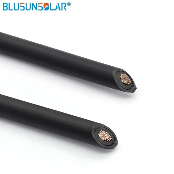 BLUSUNSOLAR de 20 metros Rollo 6/4 mm2 (10/12awg) Cable solar Red o negro PV Cable Conductor de cobre XLPE Certificación TUV TUV