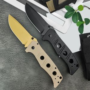 BM 275 Poche tactique couteau pliant D2 Clip Point Point Blade G10 Black / Yellow Handle Multifonctional Camping Hunting Randing Tools Fruit Couteau 2750