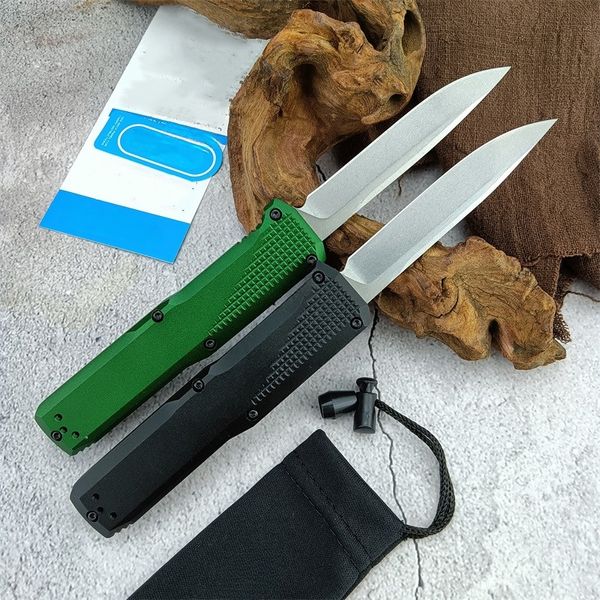 BM 4600 Couteau automatique D2 Blade Tactical Auto-défense Double action pliant EDC Camping Hunting Outdoor Fishing Fishing Multi-Tool