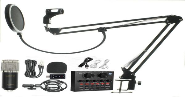 Kit de micrófono bm 800, micrófono de estudio para grabación, micrófono condensador para Karaoke, micrófono para grabación de sonido o 3461598