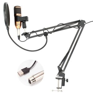 BM 800 USB Microfoon voor Computer Condensor Studio Karaoke Mic For PC NB-35 Suspension Arm Pop Filter geüpgraded van BM800