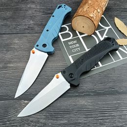 BM Adira 18060 Couteau pliant de poche extérieur 3,43 "Stonewash Drop Point Blade Poignée en nylon Tactique Autodéfense Chasse Camping EDC Outils à main 3300 9400 5370