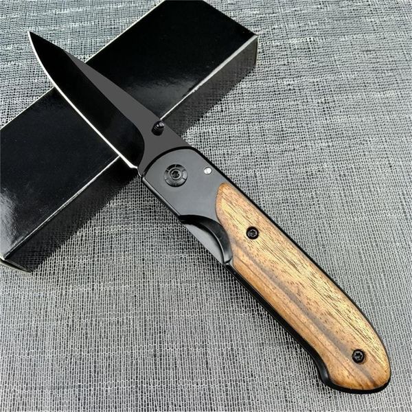 BM DA44 couteau pliant de poche de survie, manche en bois, finition titane, couteaux tactiques EDC couteaux de poche BM 535 940 9400