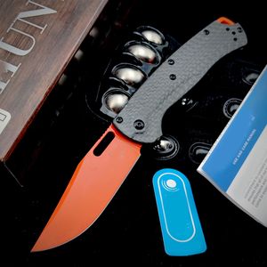 BM Messen Taggedout Carbon Fiber Hunting Series Folding Blade Knife Bank CPM-154 Made EDC Self Defense Pocket Knives 15535