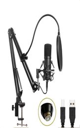 BM700 USB Microfoon Kit 192KHZ24BIT Professionele Podcast Condensator Microfoon voor PC Karaoke Youtube Studio Opname Mikrofo5085268