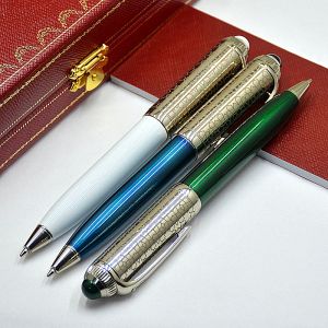 BMP High Quality R Series C CA Pen Pen Silver Metal Metal Office Stationery escribiendo lápiz de pelota suave con gema en la parte superior