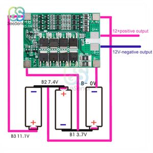 BMS 3S 12V 40A Balancer PCM 18650 Placa de protección de batería de litio Módulo de carga de cargador de iones de litio 12,6 V para Motor de taladro