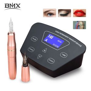 Kit de machine à tatouer BMX complet pour machine de maquillage permanent Ensembles de stylos PMU pour Miroblading Shading Eyeliner Lip avec aiguille à cartouche 220609