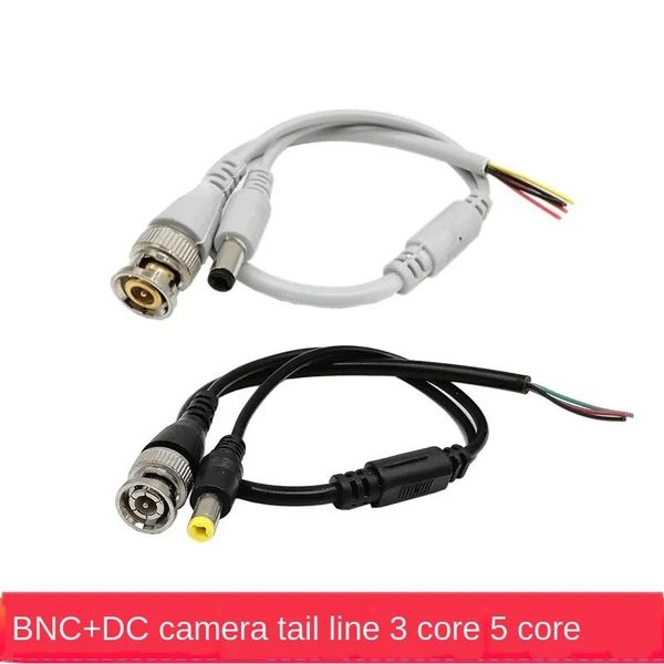 Línea Conector Bnc+dc Línea Q9 con Línea Integrada Dc Macho Bnc Macho Dc Macho Cámara Bnc Línea Gris de Cinco Núcleos