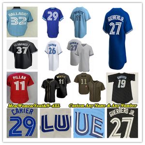 Bo Bichette Jersey Béisbol Vladimir Guerrero Jr. George Springer Justin Turner Cavan Biggio Alejandro Kirk Ernie Clement Kevin Kiermaier Yusei Blue Kikuchi Jay 4xl