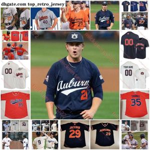 Bo Jackson Auburn Tigers Maillot de baseball David Ross Josh Donaldson Casey Mize Dylan Ingram Terry Leach Tim Hudson Hommes Jeunes Maillots Auburn cousus sur mesure