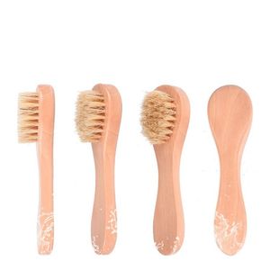 Poils de sanglier Brosses pour le visage Brosse de massage Manche en bois Brosse de nettoyage du visage Soins de la peau Outils de nettoyage articles ménagers T2I5759