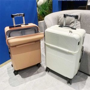 Boarding Front Opening Multifunctionele bagagetas Grote capaciteit Travel Suitcase Trolley Box Internet Student Travel Case 240319