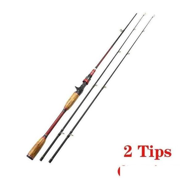 Cañas de pescar para barcos 2.1M Spinning Fihing Rod Fibra de carbono Casting Señuelo Polo Cebo Peso 10-25G Línea 8-16LB Rápido Bass Drop Entrega Deporte Otsa2