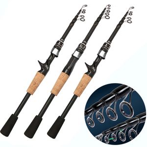 Cannes à pêche en bateau Baitcasting Lure Rod Spinning Télescopique 8g 25g Manche en bois Carbon Casting Tackle Professionnel Léger 231120