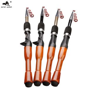 Canne à pêche en bateau Better Leader 1.3M 1.6M 1.8M Canne à leurre Spinning Casting Canne à pêche Ul Mini Ultralight Carbon Telescopic Travel Fishing Pole 230603