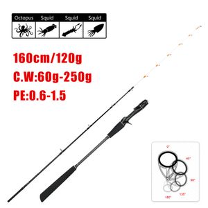 BOOT VISSING RANDEN CUTTLEFISH SUPER LICHT 160 cm gieten egi staaf Squid Lure Spinning PE 0615 Maat #235 Roterende ring 230613