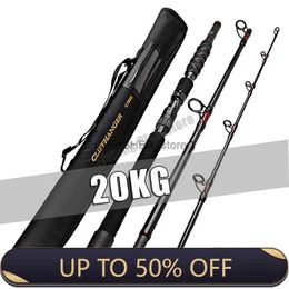 Boat-vissersstaven Visstang 20-50lb 1.8-2.7m 3 Sectie Baitcasting Spinstangstest 20kg Zwaargewicht Lure Casting Travel Rod Gift Rod Coverl231223