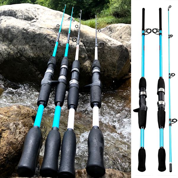 Barco Cañas de pescar Caña de pescar Spinning Casting Fly Ultraligero Carpa Carbono Fibra de vidrio Pesca Señuelo de mano Alimentador Polo Pescado Equipo de viaje Surf 1.5M 1.8M 230525