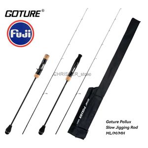 Rodons de pêche en bateau Goture Pollux 100% Fuji Anneaux de Fuji Shore Spinning Baitcasting Slow Jigging Pissing Rod 1,83M / 1,98M 6ft / 6.6ft 30T Carbon Sea Boat Rodsl231223