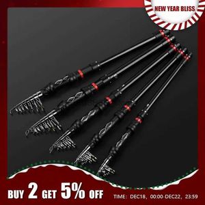 Boat -vissersstaven JSFUN Carbon Telescopic Rock Fishing Rod 1,8 m 2,1 m 2,4 m 2,7 m 3,0 m Ultra lichtstaaf Lure Lure Carp Fishing Rod Ocean Spin Rodl231223