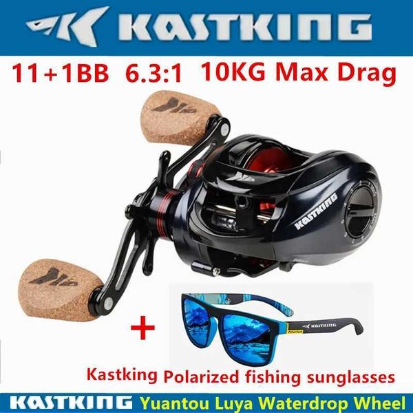 Cañas de pescar para barcos KastKing Spartacus Plus Carrete Baitcasting Sistema de freno doble Carrete 10 KG Arrastre máximo 11 + 1 BB Carrete de pesca de alta velocidad YQ240301