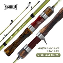 Cannes à pêche pour bateaux Kingdom STREAM KING Cannes à pêche ultralégères en carbone MF Action Spinning Casting Cannes à pêche 2 sections et 3 sections UL L Power Travel Rod 231201