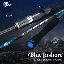 Boothengels LEYDUN BLUE INSHORE Inshore Golfbreker Bass Hengel S782L S862ML S902ML Zoutwater licht Snel 2 Sectie Spinning 231129