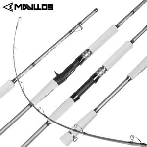 Boat Fishing Rods Mavllos Sea Bass Fishing Rod 80-250g Top Quality High Grade Gray Design Saltwater Carbon Casting Spinning Rod for Boat Fishing 230704