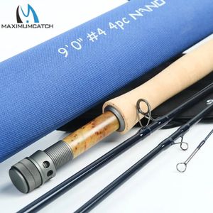 Cannes à pêche en bateau Maximumcatch Nano Fly Rod IM12 40T T Toray Carbon Action rapide Super léger avec tube Cordura 3 4 5 6 7 8WT 8 4 9 231211