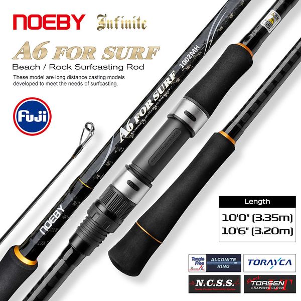 Cannes à pêche en bateau Noeby Surf Rod Shore Casting 3 05m 3 2m 10 45g 20 70g poids du leurre H MH Fuji Guide DPS Seabass Flatfish 230825