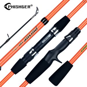 PHISHGER Spinning Casting Mini Rock Fishing Rods 2.1/1.8m Carbone Voyage Baitcasting Poids 3-18g Rapide Ultraléger Leurre WINTERPole 230703