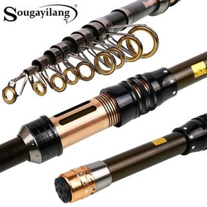 Boat Fishing Rods Sougayilang 13m24m canne à pêche télescopique Double fixe solide siège de roue haute poignée eau salée cannes à pêche de mer d'eau douce J230211