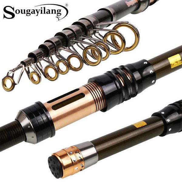 Boat Fishing Rods Sougayilang 13m24m canne à pêche télescopique Double fixe solide siège de roue haute poignée eau salée cannes à pêche de mer d'eau douce J230211