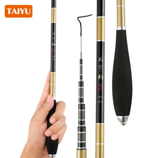 Canne à pêche pour bateau TAIYU 36M 39M 45M 54M Canne télescopique en fibre de carbone 3983g Ultralight Stream Pôle d'eau douce Taiwan cannes à pêche 230729