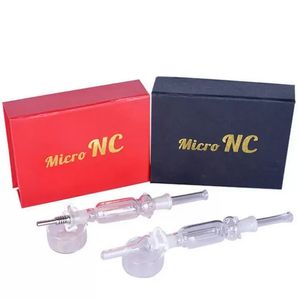 Bateau Micro 10mm NC Nector Collector Kits Accessoires pour fumer avec des pointes en verre en acier inoxydable sans dôme Tuyaux d'eau Bongs Rig Oil Dab Fret maritime