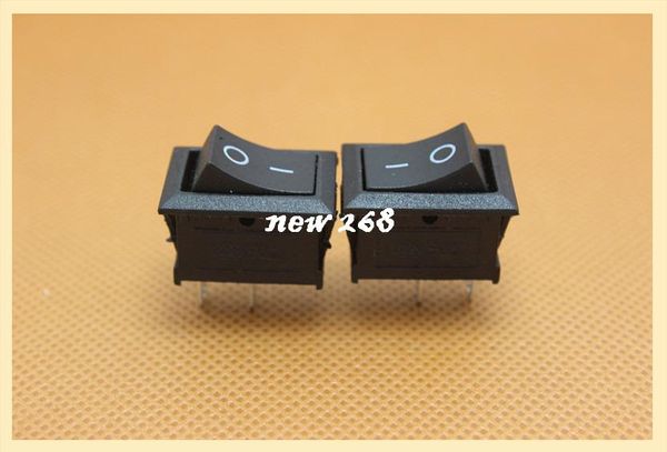 Interrupteurs à bascule pour bateau Interrupteur d'alimentation à bascule KCD1-101 Noir 2 broches ON/OFF 6A/250V (1000PCS/Lot)