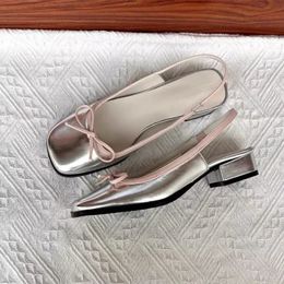 Boat Square Sliver Toe Été Slip sur des chaussures plates pour femme ballet plate