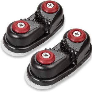 Boten Cam -touw Cleat, kogellager snelle ingang cam -schoenplaten voor lijnmaten tot 5/8inch, aluminium, zeilzeilboot kajak (2 pack)