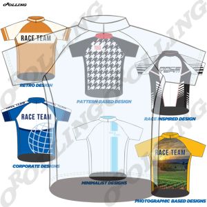 Bateaux Style de conception personnalisée Nouvelle équipe Cycling Jersey Road Mountain Race Tops Classical Orolling