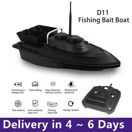 Boats Bateaux électriques RC D11 RC Fish Finder appâts de pêche doubles moteurs 1 5 kg chargement 500 m télécommande vitesse fixe avec 1 batterie 1 LED