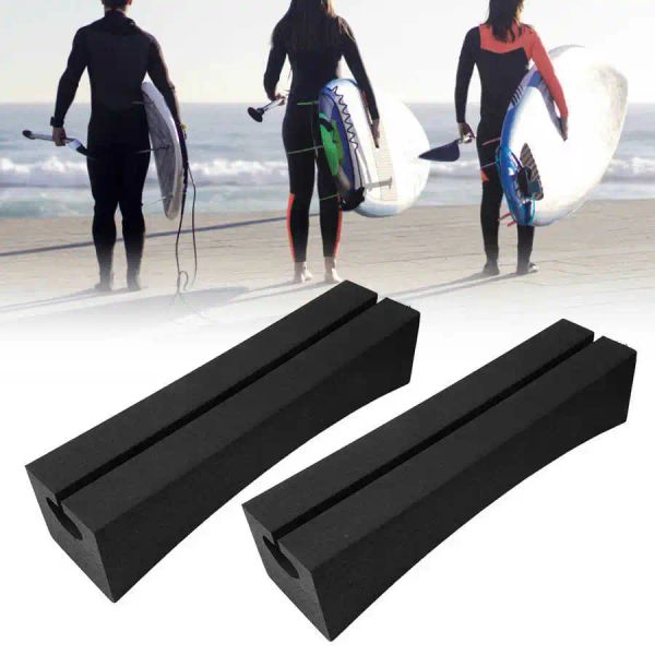 Bateaux portables EVA Soft Oval Car Racks Racks Barres pour surfboard Kayak Standup Paddle Board Top Sink Clip Clip Coup Nouveau 1 Paire