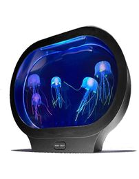 Boaz Jelly Fish Tank Humeur LED coloré aquarium Ocean Wave Projecteur Jellyfish Night Light Lava Lamp y2009228630539
