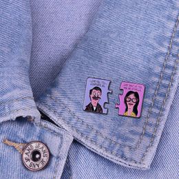 Bob Belcher en Linda Love Poems You Complete Me Email Pin zegt de woorden van je hart tegen je geliefde via deze broche