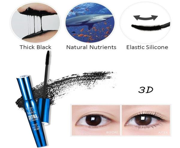 BOB Ultra Curl 3D Mascara Negro Impermeable Curling Alargamiento Volumen Mascaras Profesional Great Eye Lash Makeup9768991
