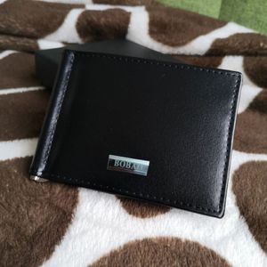 BOBAO portefeuille pour hommes porte-carte Portable pince à billets permis de conduire en cuir porte-monnaie artisanat allemand avec Box256U